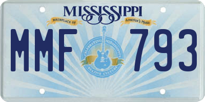 MS license plate MMF793