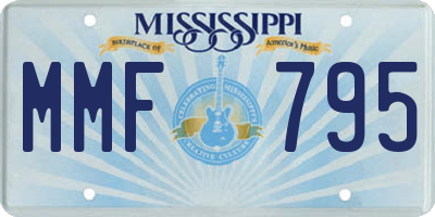 MS license plate MMF795