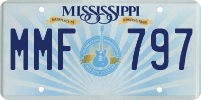 MS license plate MMF797