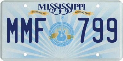 MS license plate MMF799