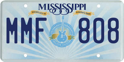 MS license plate MMF808