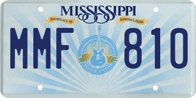 MS license plate MMF810