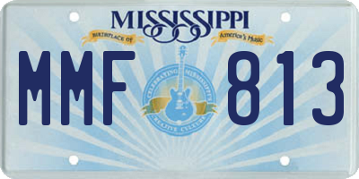 MS license plate MMF813