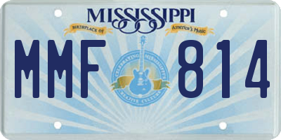 MS license plate MMF814