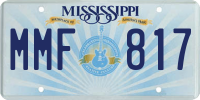 MS license plate MMF817