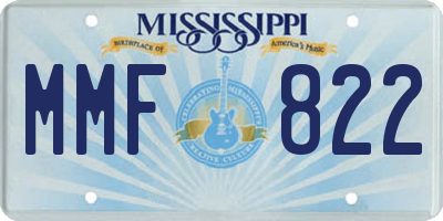 MS license plate MMF822