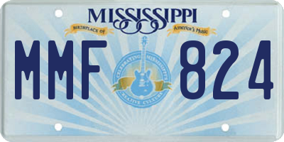 MS license plate MMF824