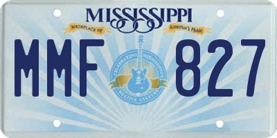 MS license plate MMF827