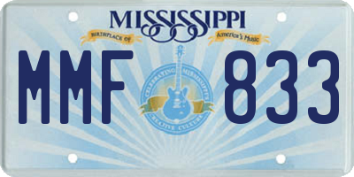 MS license plate MMF833