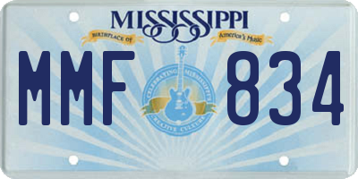 MS license plate MMF834
