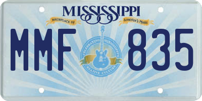 MS license plate MMF835