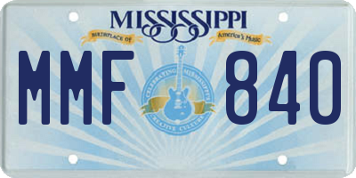 MS license plate MMF840