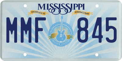 MS license plate MMF845