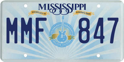 MS license plate MMF847