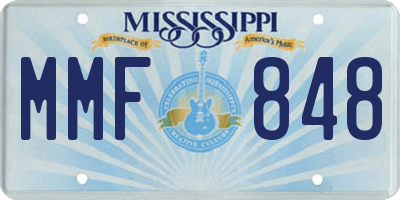 MS license plate MMF848