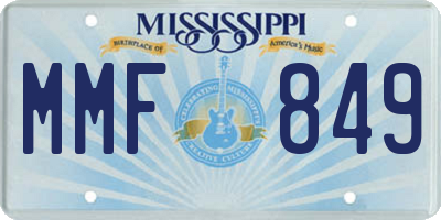 MS license plate MMF849
