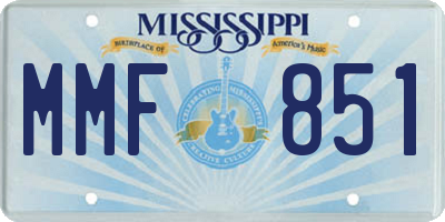 MS license plate MMF851