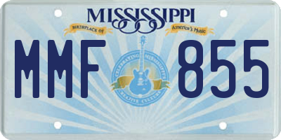 MS license plate MMF855