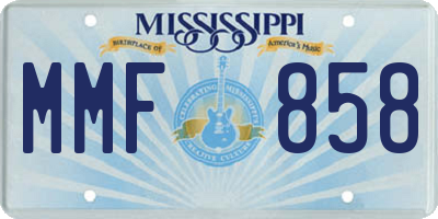 MS license plate MMF858