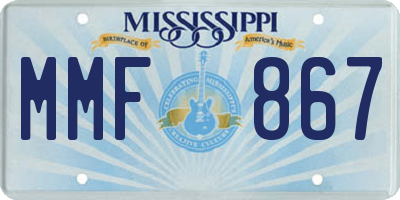 MS license plate MMF867