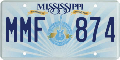 MS license plate MMF874