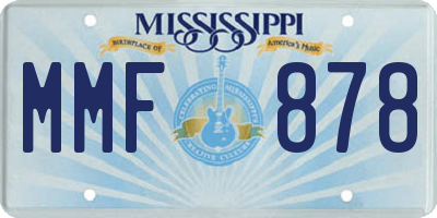 MS license plate MMF878