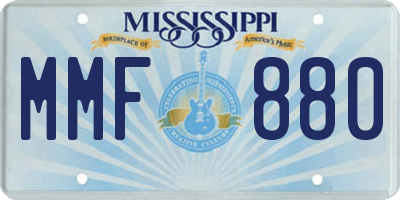 MS license plate MMF880