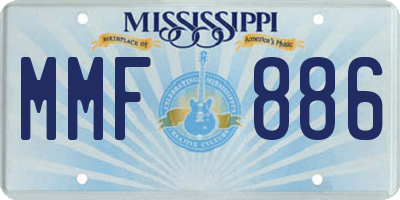 MS license plate MMF886