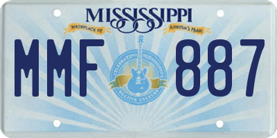 MS license plate MMF887