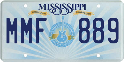 MS license plate MMF889