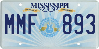 MS license plate MMF893