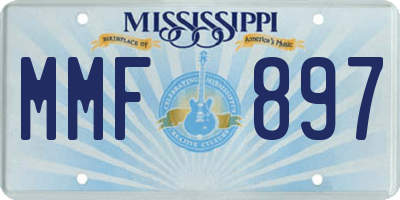 MS license plate MMF897