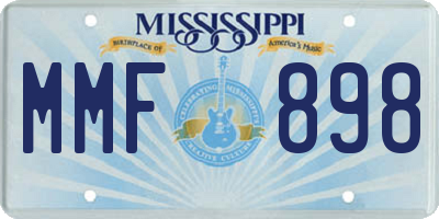 MS license plate MMF898