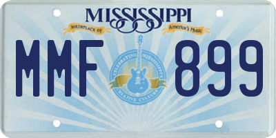 MS license plate MMF899
