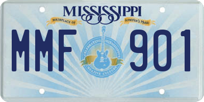 MS license plate MMF901