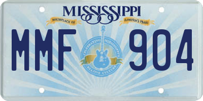 MS license plate MMF904