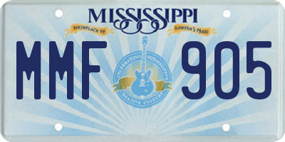 MS license plate MMF905