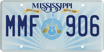 MS license plate MMF906