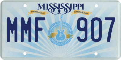 MS license plate MMF907