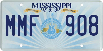 MS license plate MMF908