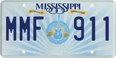 MS license plate MMF911