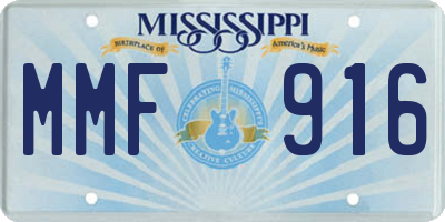 MS license plate MMF916