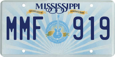 MS license plate MMF919