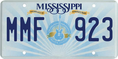 MS license plate MMF923