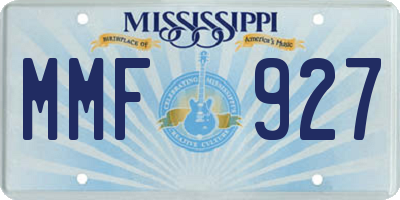 MS license plate MMF927