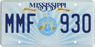 MS license plate MMF930