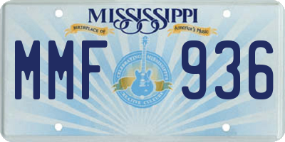 MS license plate MMF936