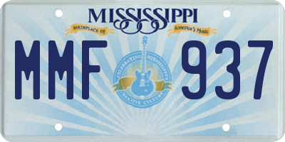 MS license plate MMF937