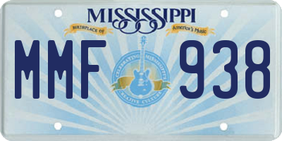 MS license plate MMF938