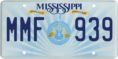 MS license plate MMF939